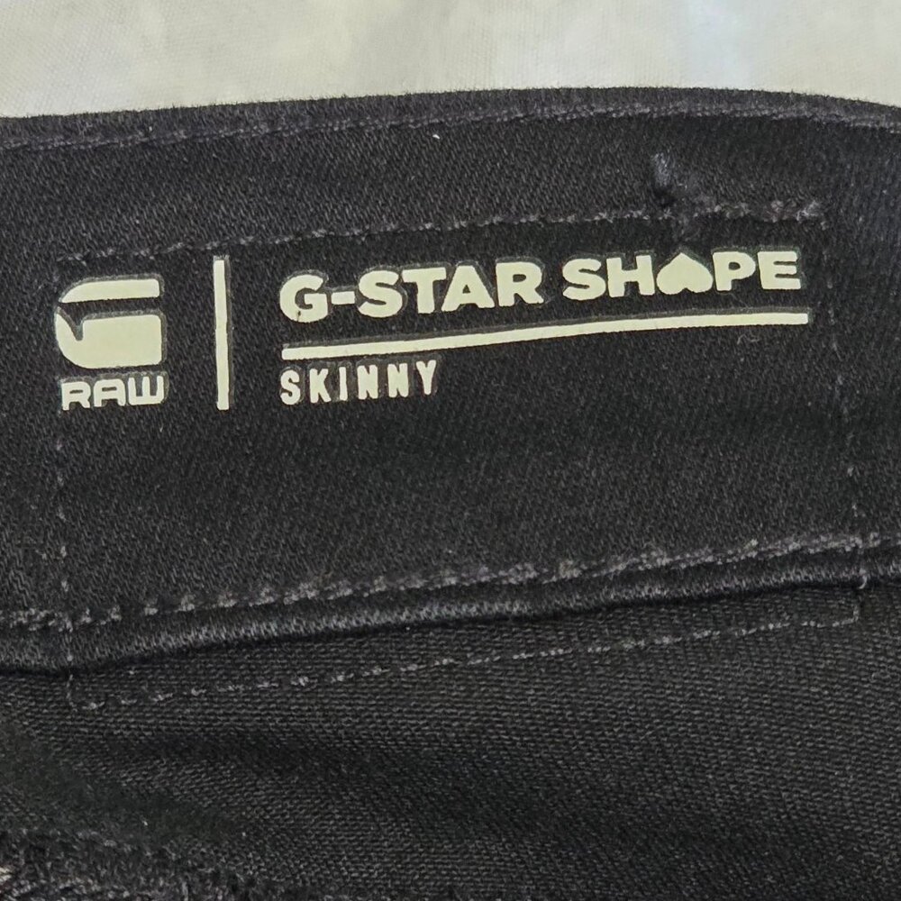 G Star Raw Shape Skinny Black High Rise Stretch Jeans Sz W28 L30 NWOT - Picture 10 of 11